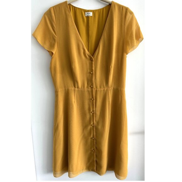 Wilfred Mustard Yellow Dress Sz 10 - Picture 1 of 8